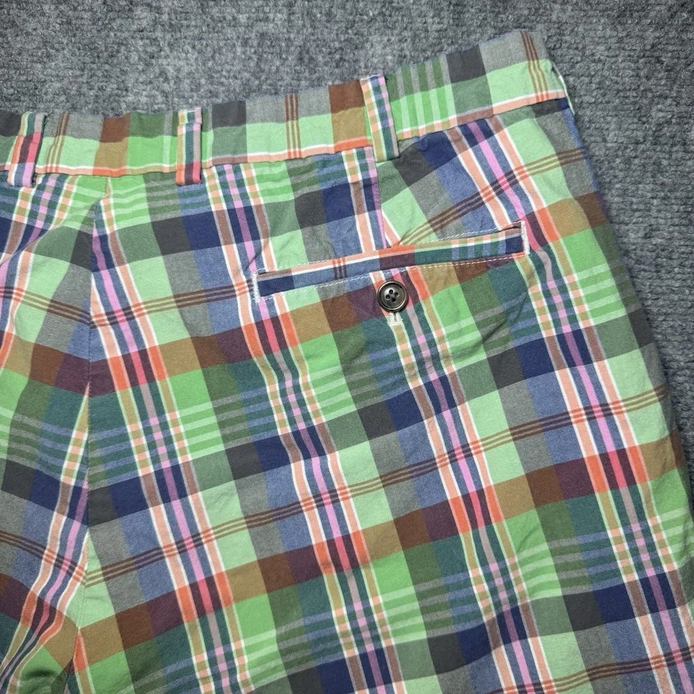 Brooks Brothers 346 Bermuda Shorts Men W36 Madras Plaid Preppy Collegiate Cotton